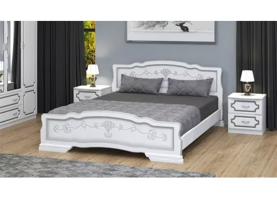 Кровать Карина-6 1,6 белый жемчуг